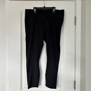 NEW Fabletics Oasis High-Waisted Crossover 7/8 Leggings - BLACK (24”)